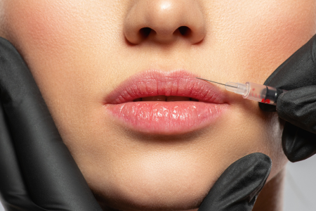 Visage femme sereine — zones de traitement