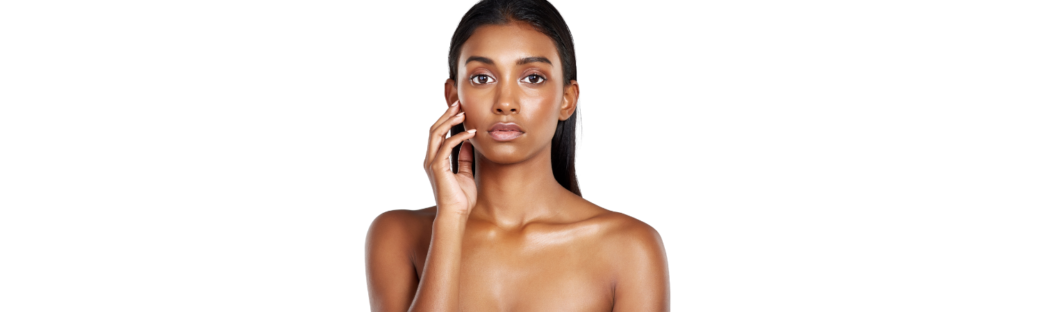 Visage de face — zones de traitement injectables