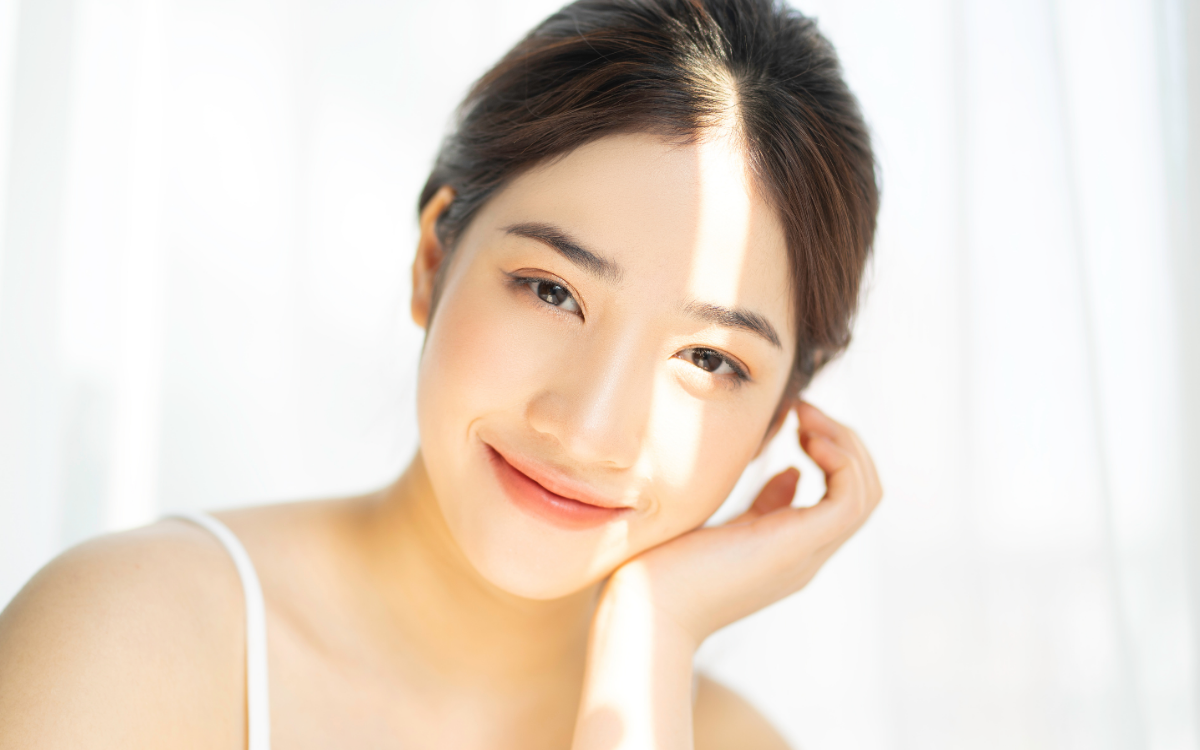 Peau lumineuse après un soin du visage — O'Derma